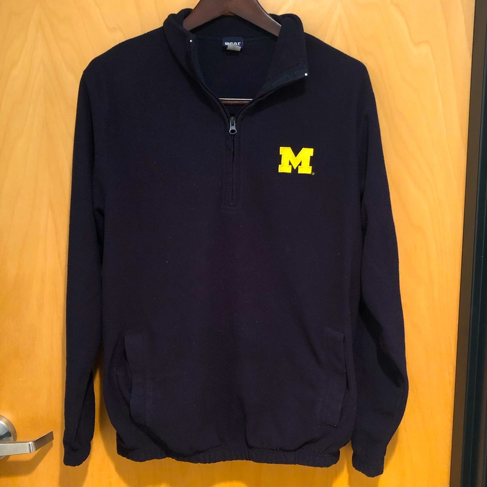 Michigan fleece quarter zip with pockets
